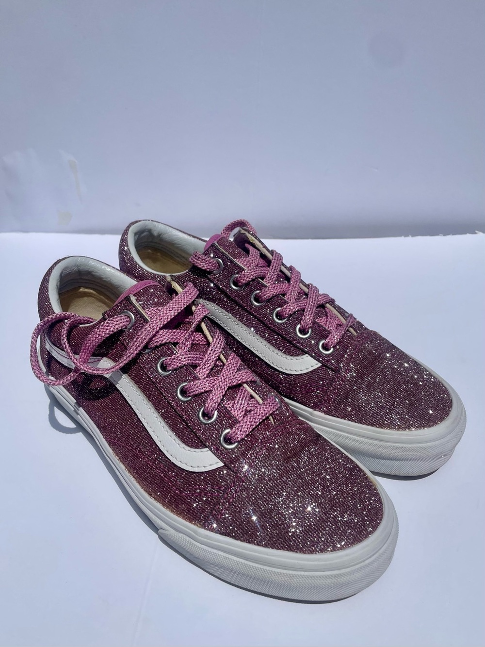 Vans Old Skool 'Lurex Shimmer' in Pink Size 7.5M Women’s Glitter